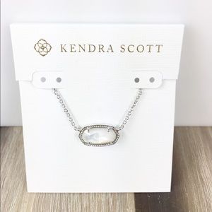 Kendra Scott Elisa ivory pearl silver necklace
